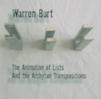 Warren Burt, The Animation of Lists/And the Archytan Transpositions, Xl Records, warrenburt_theanimation.jpg